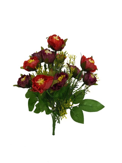 Flor mini 33cm color rojo