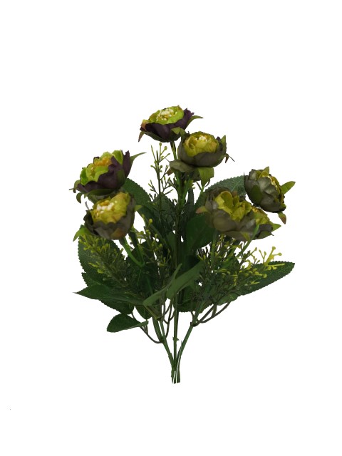 Flor mini 33cm color purpura/verde