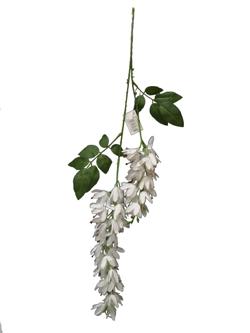 Flor de colgar 2 ramas 68cm color blanco