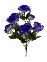 Flor 10 cabezas color azul xxcm