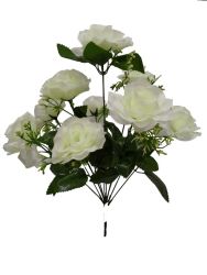 Flor 10 cabezas color blanco xxcm