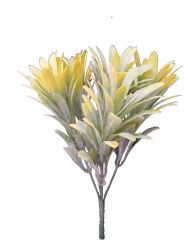 Hoja xxcm verde con amarillo polvo blanco