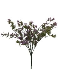 Rama hoja verde con lila 35cm