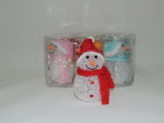 Muñeco de nieve bufanda adorno 4 modelos 10.5cm x 6cm
