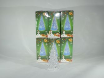 Árbol de Navidad pequeño con luces de colores 13cm x 6cm
