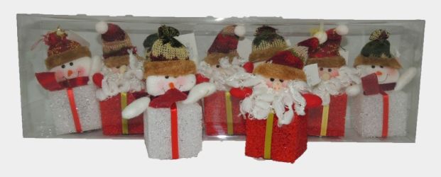 Peluche pequeño regalo de navidad con luces de colores 14cm x 10cm