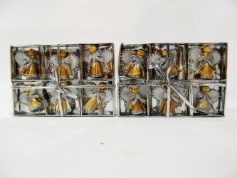 Caja de 6 angeles color plata 6cm