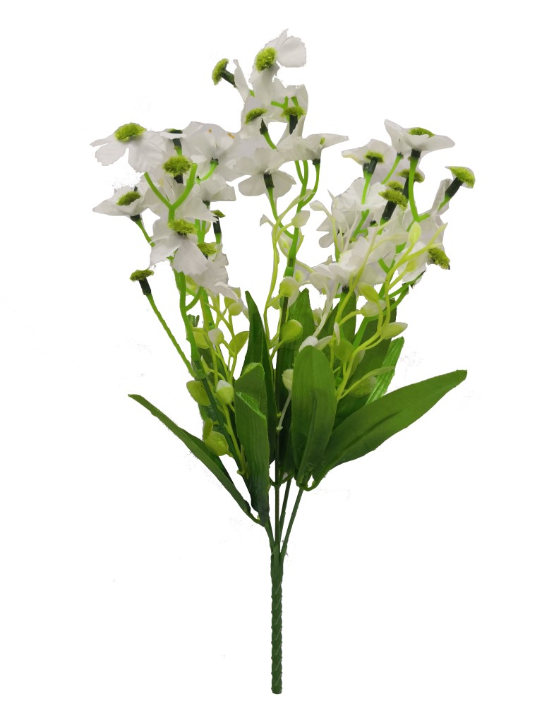 Flor mini 30cm color blanco