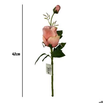 Flor rosa 42cm color Rosa