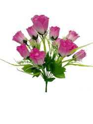 Ramo de rosas 45cm color rosa con blanco ref 0589