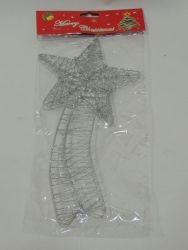 Estrella para árbol color plata 27cm
