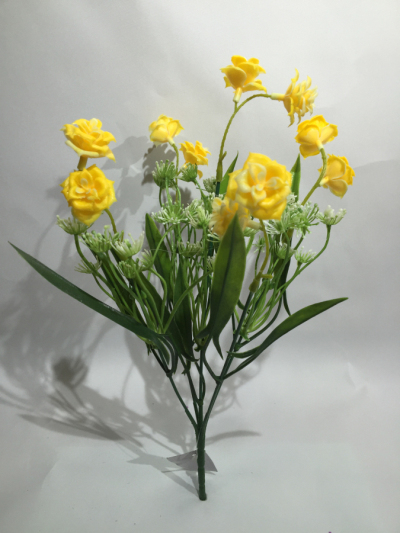 Flor mini 35cm color amarillo
