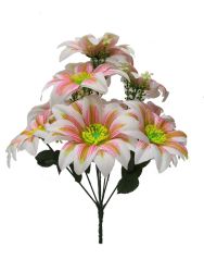 Flor ramo xxcm color blanco/rosa