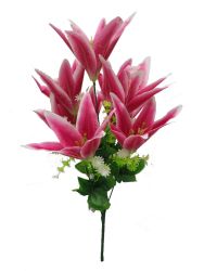 Ramo Lirio 55cm color fucsia