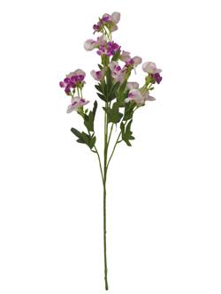 Flor larga 85cm color fucsia/blanco