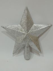 Estrella para árbol color plata 22cm