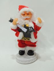 Papanoel rockero musical con movimiento 25cm