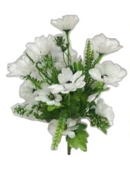 Flor mini XXcm color blanco