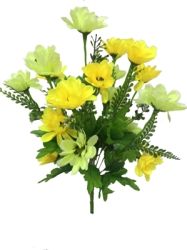 Flor mini XXcm color amarillo y beige