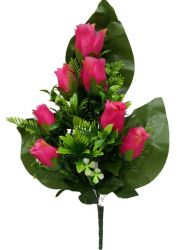 Flor ramo santo 3 hojas color fucsia