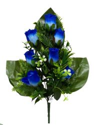 Flor ramo santo 3 hojas color azul