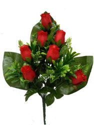 Flor ramo santo 3 hojas color rojo