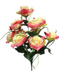 Ramo de rosas XXcm color rosa y beige