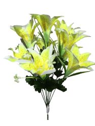 Ramo de flores 9 cabezales color amarillo 50cm