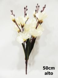Flor otoño 47cm color beige