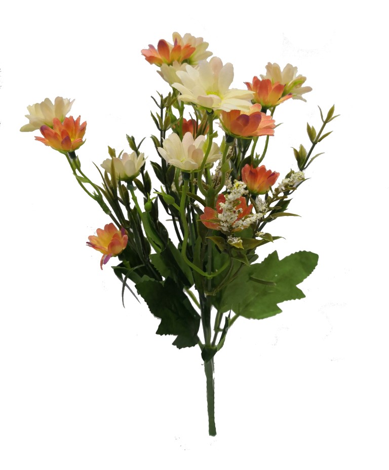 Flor mini 30cm color beige/naranja