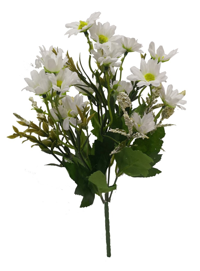 Flor mini 30cm color blanco