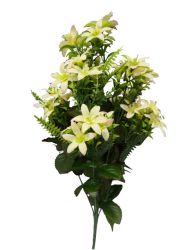Flor ramo santo color beige