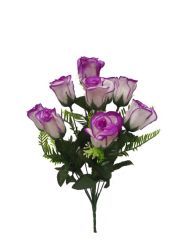 Flor ramo XXcm color blanco/lila