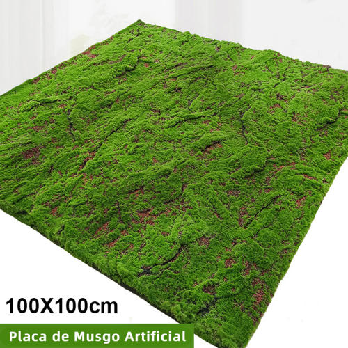 Plancha alfombra musgo artificial 96x96 cm