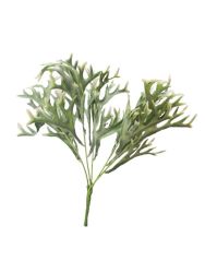 Rama Hoja verde con blanco 30cm