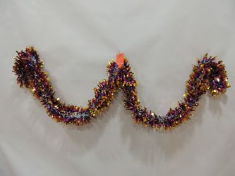 Espumillon navidad color azul. morado. dorado 200cm