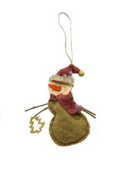 Colgante muñeco de nieve navidad 12cm