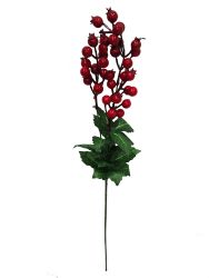 Rama de Acebo con Hojas Verdes 72cm