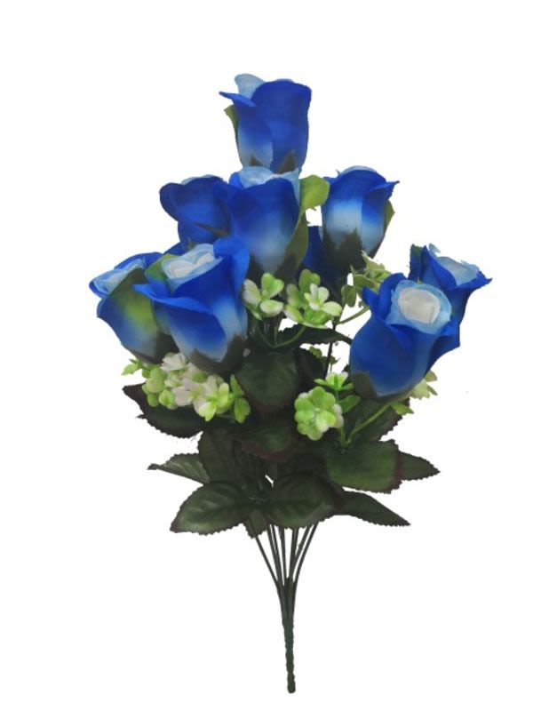 Flor ramo santo color azul
