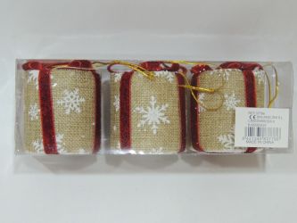 Caja 3 unid caja regalo navidad colgante 6cmx5cm