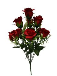 Flor ramo santo 43CM / 10 Cabezas Color Rojo borde Negro