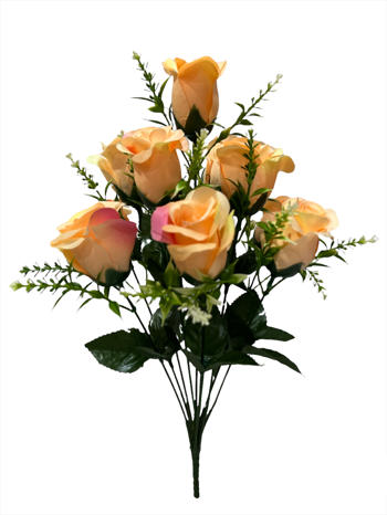 Flor ramo santo 43CM / 10 Cabezas Color Salmon