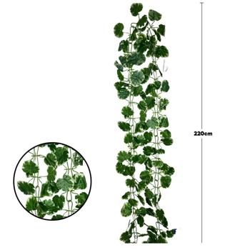 Cadena de Hojas Verde/Blanco 220cm