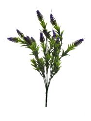 Rama hojas 35cm color verde con morado