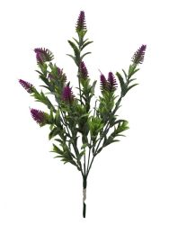 Rama hojas 35cm color verde con purpura