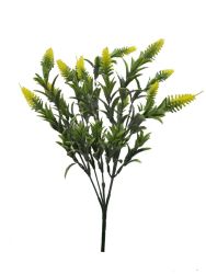 Rama hojas 35cm color verde con amarillo