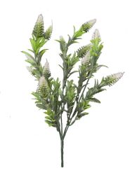 Rama hojas 35cm color verde con blanco