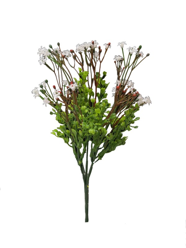 Flor mini 30cm color blanco