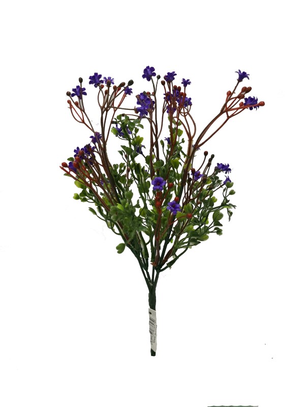 Flor mini 30cm color morado