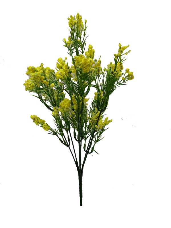 Flor mini 40cm color amarillo